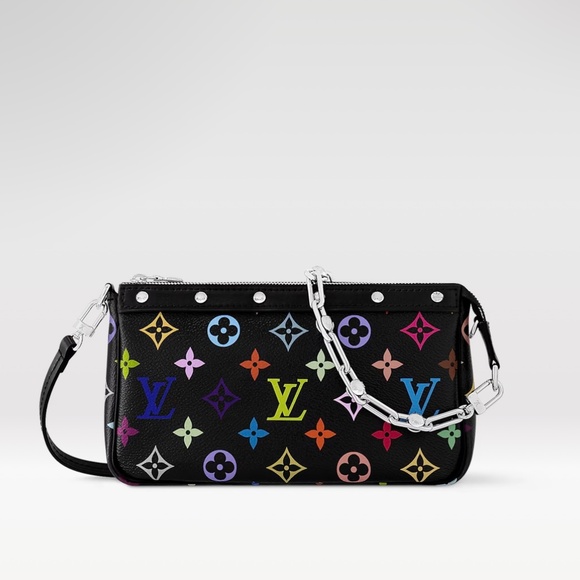 COPY - LIMITED Louis Vuitton x Takashi Murakami Pochette Accessoires Black Mult… - Picture 5 of 15